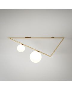 Triangle Ceiling Light - 1m (2 Globes)