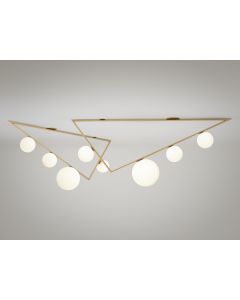 Triangle Ceiling Light - 1m (3+1 Globes)