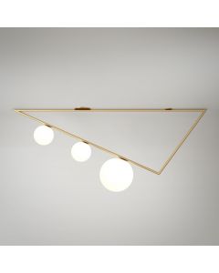 Triangle Ceiling Light - 1.5m (3 Globes)