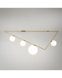 Triangle Ceiling Light - 1.5m (3+1 Globes)